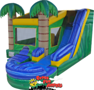 6 in 1 Tropical Combo Waterslide  with Pool 247