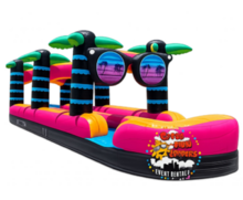 35ft Beach Vibe Double Lane Slip and Slide with Splash area 528
