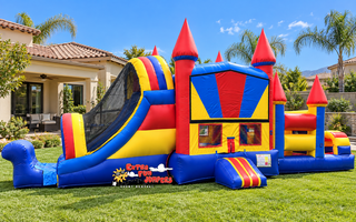 48ft Obstacle Castle Double Slide Combo 624-1&624-2
