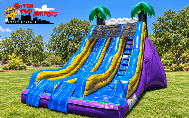 17ft Tropical Blast Dual Lane Dry Slide 529