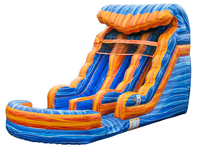 16' Double Lane Fire N Ice Water Slide