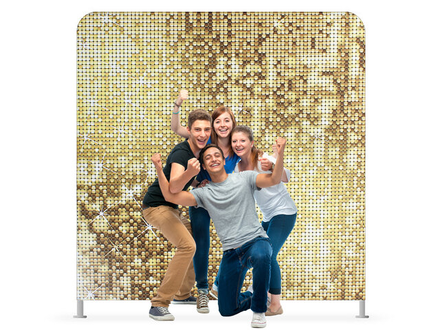Photo Booth Backdrop (Gold Sequins)