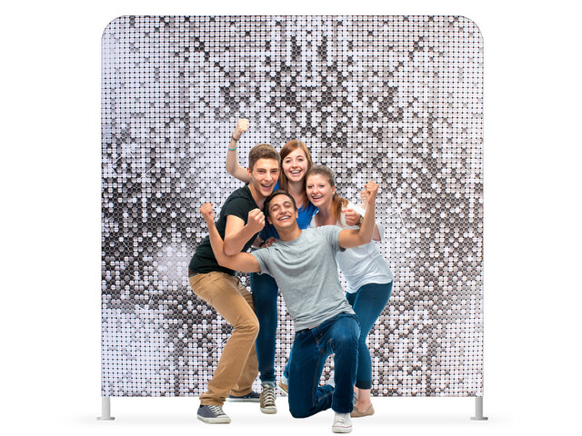 Photo Booth Backdrop (Silver Sequins)