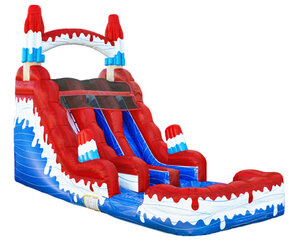 16' Rocket Pop Double Lane Dry Slide