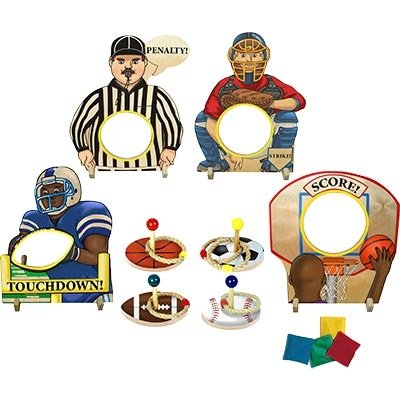 Set of Sports Bean Bag Toss and Sports Ring Toss Games