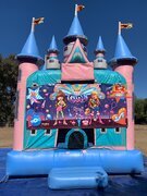 Girly Girls Magic Castle with Obstacles and Basketball Hoop 