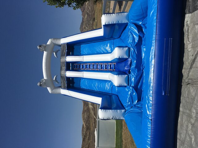 18-Feet Dual Lane Water Slide (subcontracted)