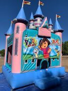 Dora Magic Castle with Obstacles and Basketball Hoop 