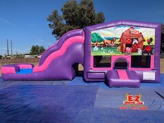 Animal Farm Pink & Purple Jumper Slide Multi-Activities Combo
