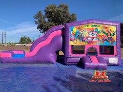 Birthday or Clown - Pink & Purple Jumper Slide Multi-Activities Combo