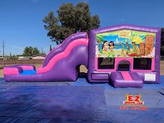 Luau - Pink & Purple Jumper Slide Multi-Activities Combo