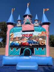 Cars Magic Castle with Obstacles and Basketball Hoop 