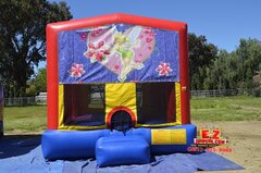 Tinkerbell Large Bounce House with Basketball Hoop