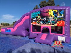 Halloween witch - Pink & Purple Jumper Slide Multi-Activities Combo