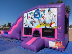 Dr. Seuss Cat in the Hat - Pink & Purple Jumper Slide Multi-Activities Combo
