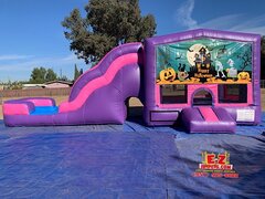 Halloween Haunted House - Pink & Purple Jumper Slide Multi-Activities Combo