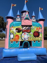 Sports Magic Castle with Obstacles and Basketball Hoop 