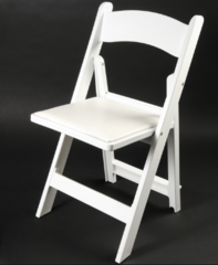White Resin Padded Chairs