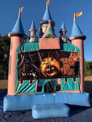 Halloween - Trick or treat Magic Castle with Obstacles and Basketball Hoop 