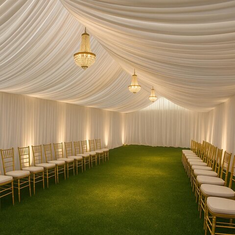 20x40 Tent Draping  64 Guest
