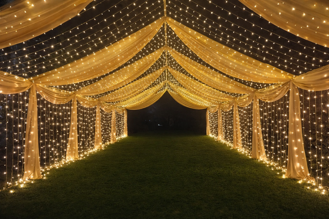 Tent draping String Light