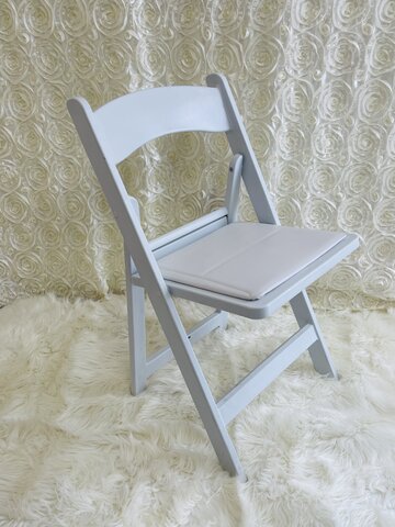 White Resin folding chairs