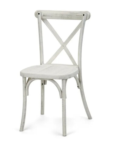 White Cross Back Chair