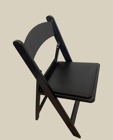 BLACK RESIN FOLDING CHAIRS