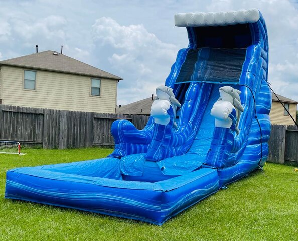 21' Dolphin Wave Waterslide Single Lane