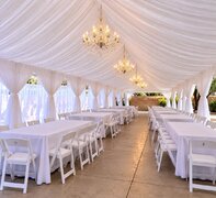 20x50 Tent Draping Package 80 Guests