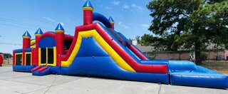 Wet Obstacle Course Bounce House Combo #66