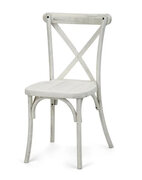 White Cross Back Chair