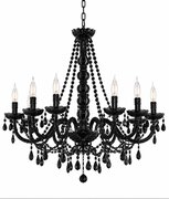 8-Arm Chandelier Black