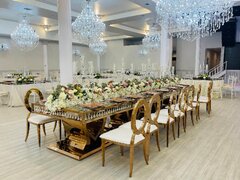 Gold Oval Back Chairs