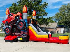 Monster Truck Bounce House Slide