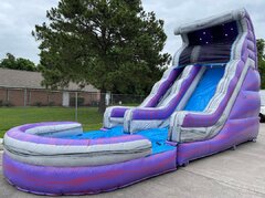 20’ Purple Water slide single lane #86