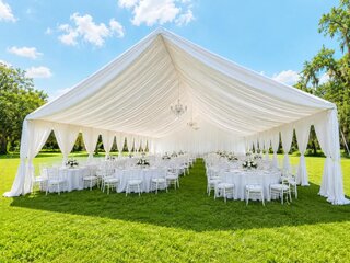 30x60 Tent Draping Package 120 Guests