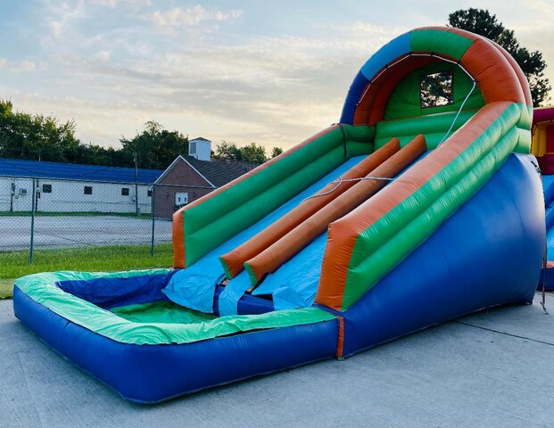 18FT Speed Drop Dual Ln Water Slide Rental #63