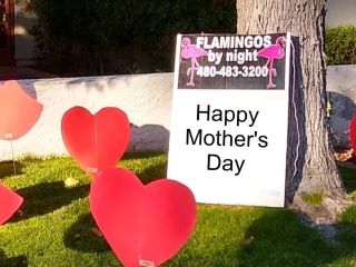 Happy anniversary yard sign with hearts & kisses Happy anniversary yard sign with hearts & kisses
