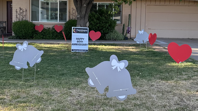 Happy anniversary bells yard greeting. Fountain Hills AZ Happy anniversary bells yard greeting. Fountain Hills AZ