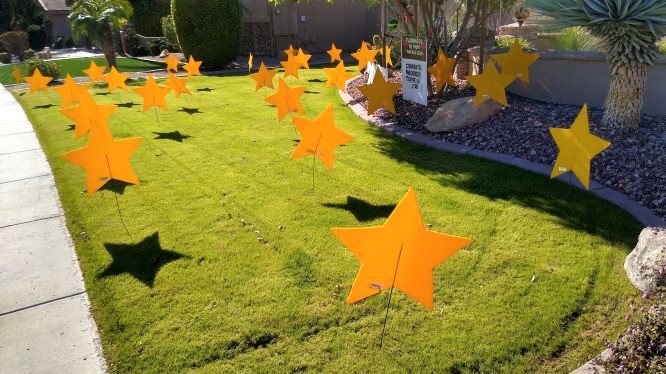 30 stars graduation yard card sign announcement near Chandler