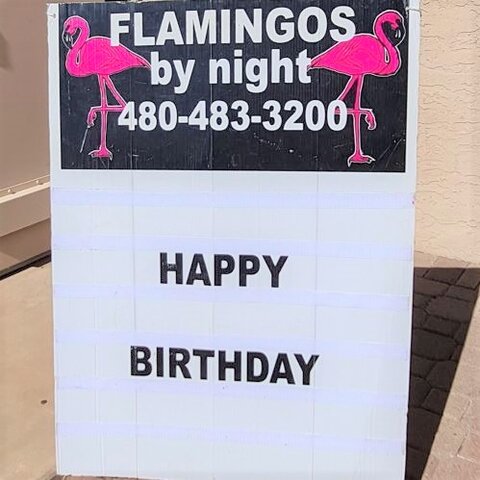 Happy birthday yard sign