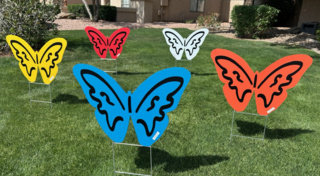 FLUTTER OF FUN - 30 Butterflies (25' tall 20' wide)
