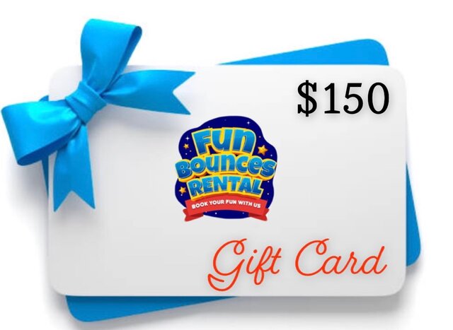 get a gift card for party and bounce house rentals by Fun Bounces Rental in Shorewood IL 60404