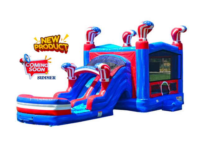 USA Boxing Dual Lane Bounce House Combo 