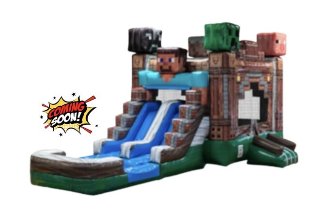 Minecraft Play House  Bounce House Combo 