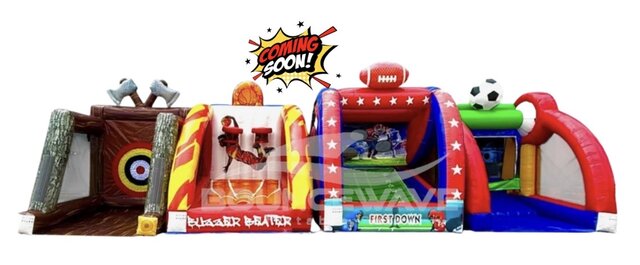 Axe Throwing, Basketball, Football, Soccer 4 in 1 Game 