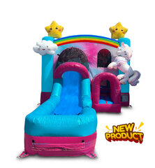 Enchanted Unicorn Bounce House Combo 