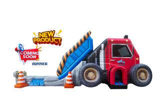 Construction Truck Wet Bounce House Combo 