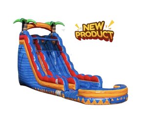 22FT Dual Tropical Water Slide 